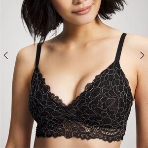 Soma Black Floral Lace Bralette